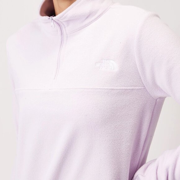 The North Face Women's TKA Glacier Quarter Zip Fleece Sweater in Lavender Fog - Picture 4 of 10